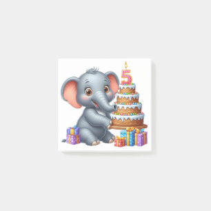 Post-it® Éléphant Mignon 5ème Anniversaire