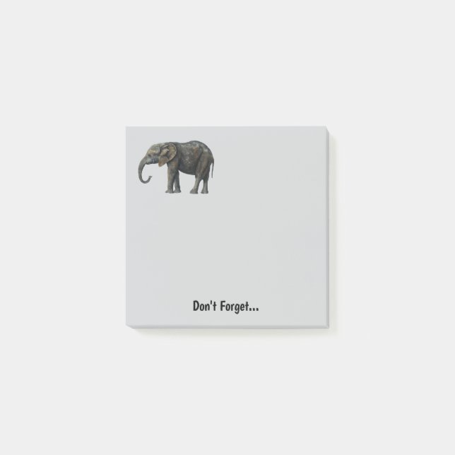 Post-it® Elephant mignon Mémo Publier It Personal Note Pad (Devant)