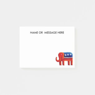 Post-it® Éléphant Républicain Nom ou Message Personnalisé