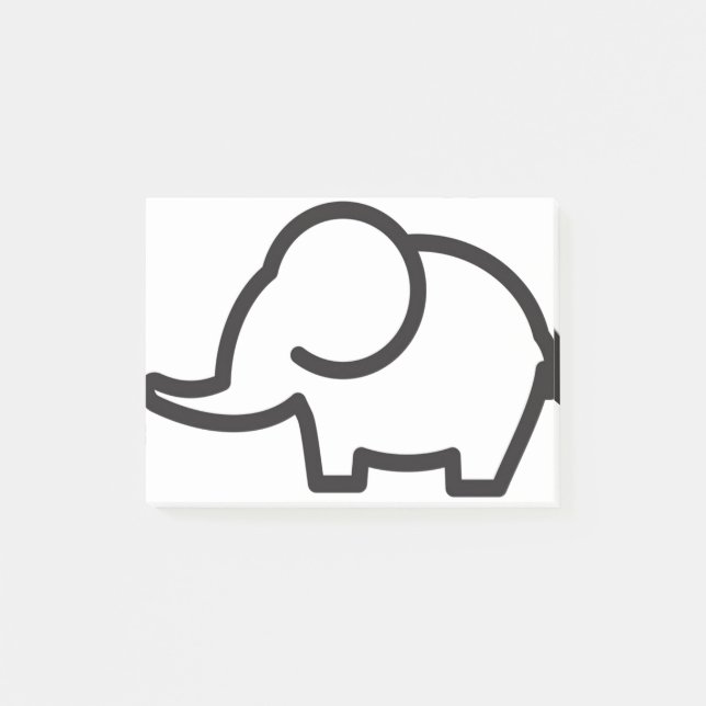 Post-it® Eléphant Stylisé (Devant)