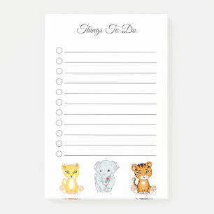Post-it® Éléphant, Tigre & Léopard Choses à Faire