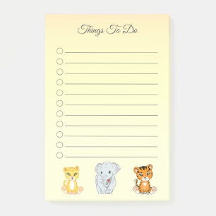 Post-it® Éléphant, Tigre & Léopard Choses à Faire