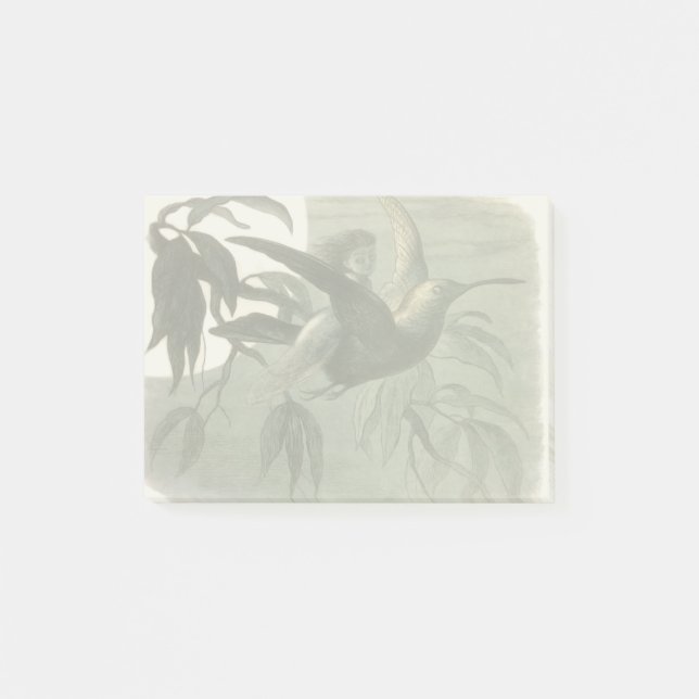 Post-it® Elf Fairies Elves Lune Scène nocturne Oiseau Volan (Devant)