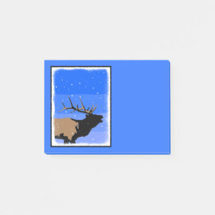 Post-it® Elk bouillonnant en hiver - Art original de la fau