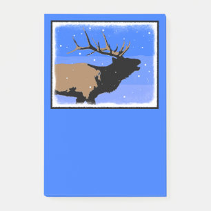 Post-it® Elk bouillonnant en hiver - Art original de la fau