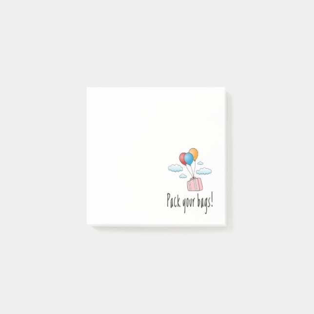 Post-it® Emballez vos sacs et partons en vacances (Devant)