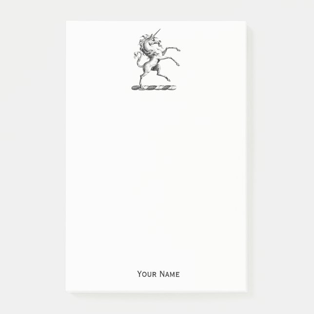 Post-it® Emblème d'élevage de l'Unicorne héraldique (Devant)