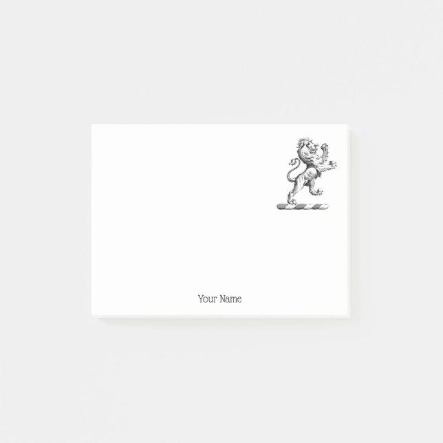 Post-it® Emblème héraldique du lion debout (Devant)