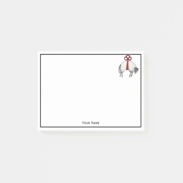 Post-it® Emblème héraldique en laiton de bélier berceau (Devant)