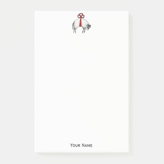 Post-it® Emblème héraldique en laiton de bélier berceau (Devant)