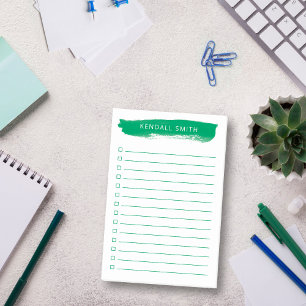 Post-it® Emerald Green Brushstroke Simple To Do List