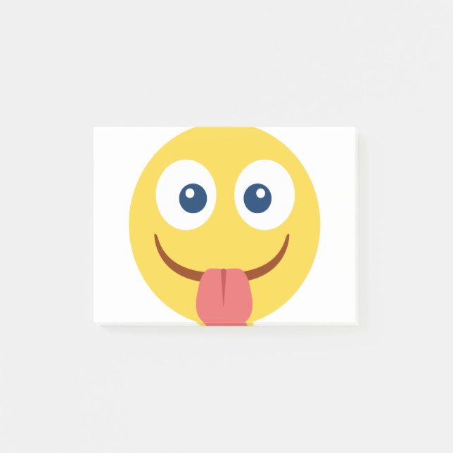 Post-it® Emoji de langue coincée (Devant)