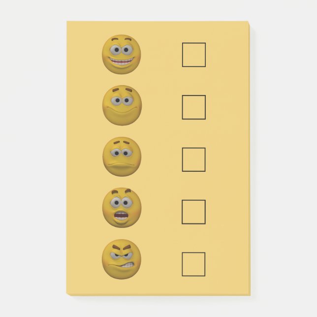 Post-it® Emoticon de vérification de l'humeur 3d 2 (Devant)