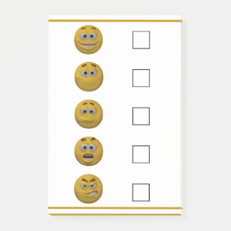 Post-it® émoticône de contrôle d'humeur du style 3d