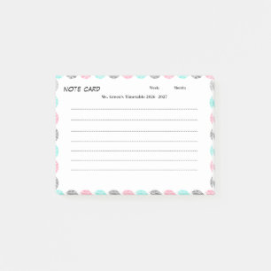 Post-it® Emploi du temps enseignant 2026–2027 Hebdomadair