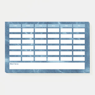 Post-it® Emploi du temps hebdomadaire moderne bleu