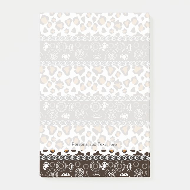 Post-it® Empreinte africaine avec motif de peau de guépard (Devant)