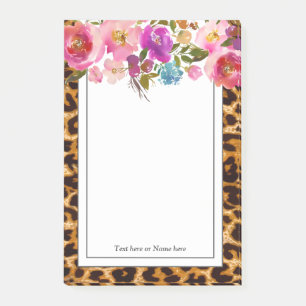 Post-it® empreinte de léopard, guépard, tendance, floral,