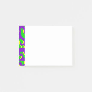Post-it® Empreinte de léopard vert violet jaune