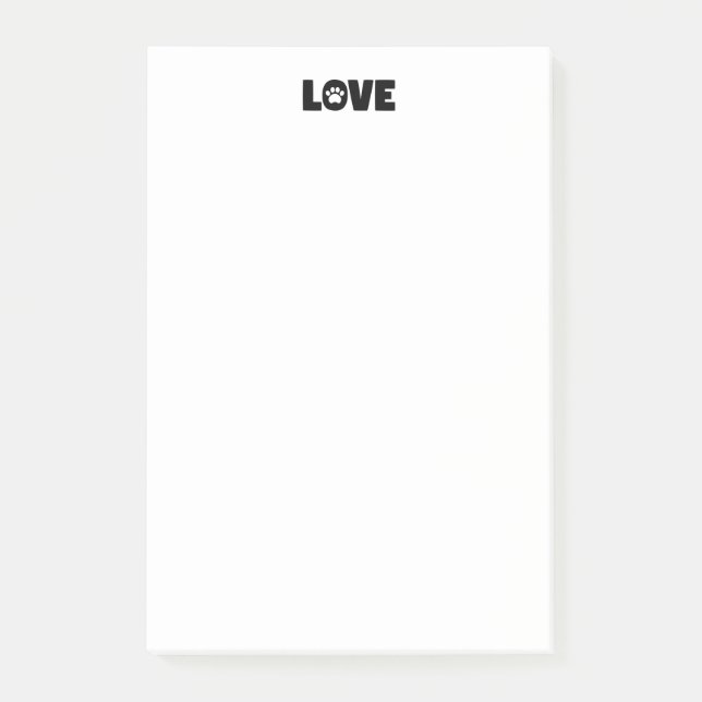 Post-it® Empreinte de patte d'amour (Devant)