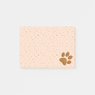 Post-it® empreinte de patte de chat mousseux - orange
