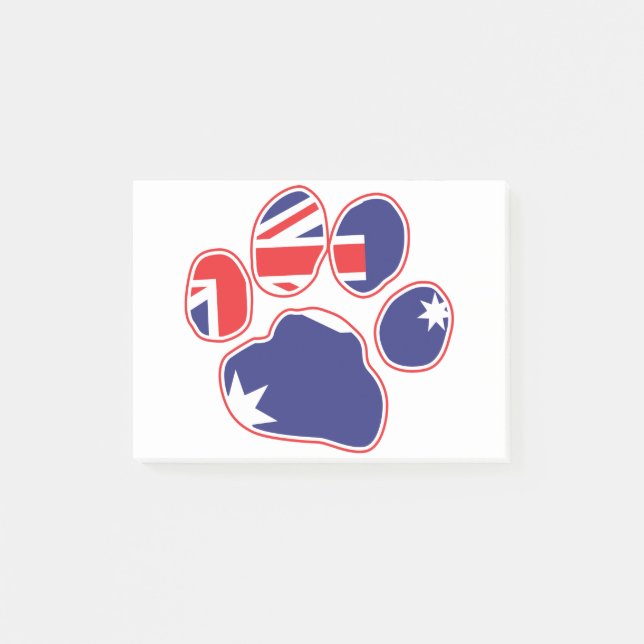 Post-it® Empreinte de patte du drapeau australien (Devant)