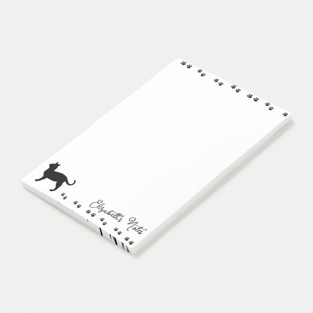 Post-it® empreintes de patte de chat personnalisées (Incliné)