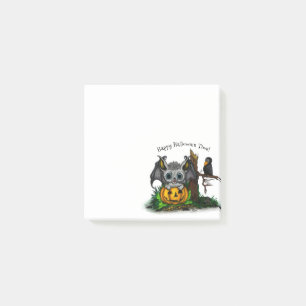 Post-it® En attente d'Halloween, Bat mignonne et Corbeau