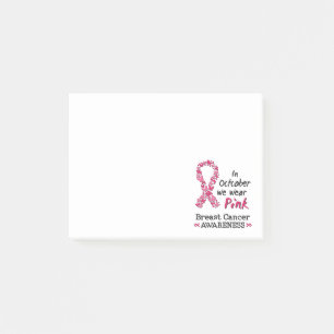 Post-it® En Octobre nous portons rose Cancer du sein Sensib