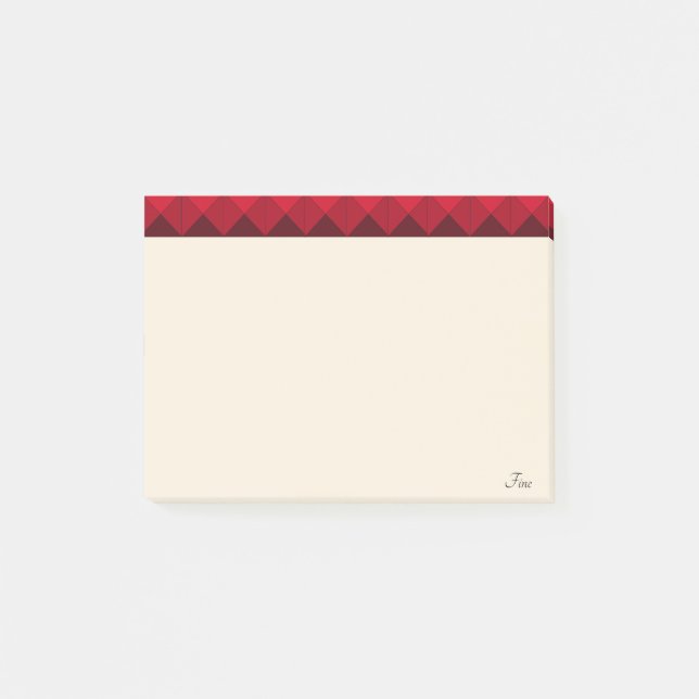 Post-it® En-tête bordeaux sur beige (Devant)