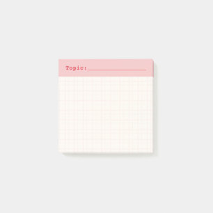 Post-it® En-tête de sujet de grille dessinée à la main mini