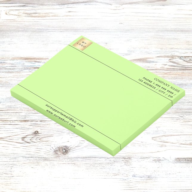 Post-it® En-tête du logo commercial vert clair (Créateur téléchargé)