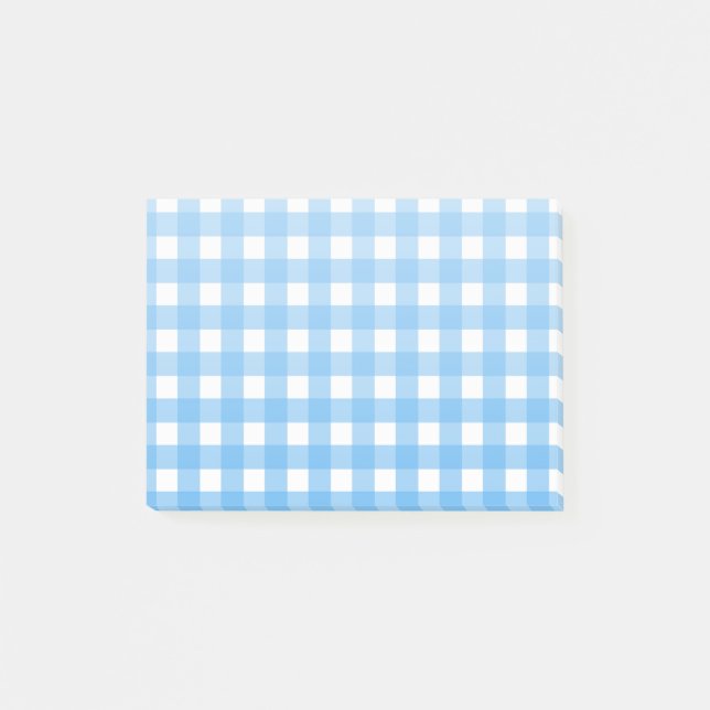Post-it® En vichy bleu ciel (Devant)