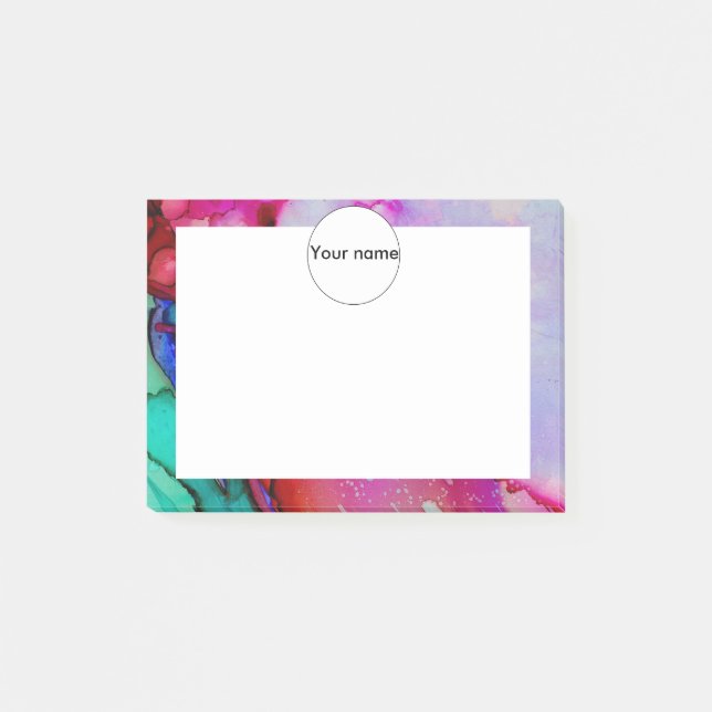 Post-it® Encre verte pourpre rouge (Devant)