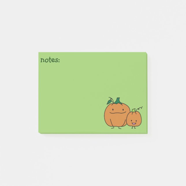 Post-it® Enfant parent familial citrouille Thanksgiving Hal (Devant)