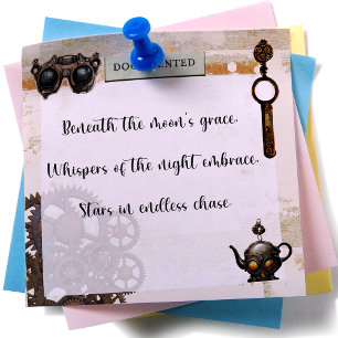 Post-it® Engrenages Rouillés Steampunk Mécanique 3"x3"