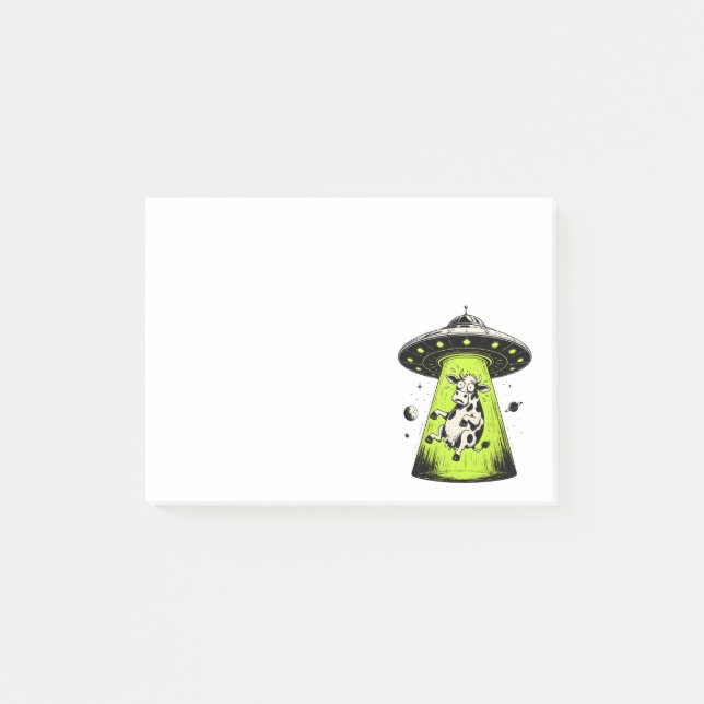 Post-it® Enlèvement de vache extraterrestre Weirdcore Surré (Devant)