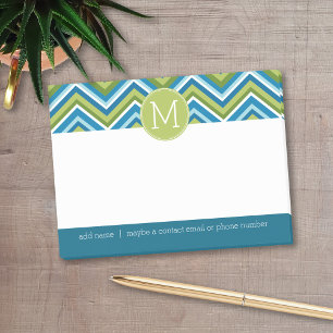 Post-it® Énorme Motif Chevron brillant avec Monogramme pers