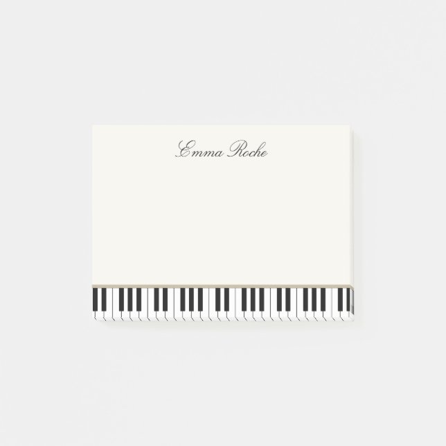 Post-it® Enseignant de musique Elegant Piano Keys Carte de  (Devant)