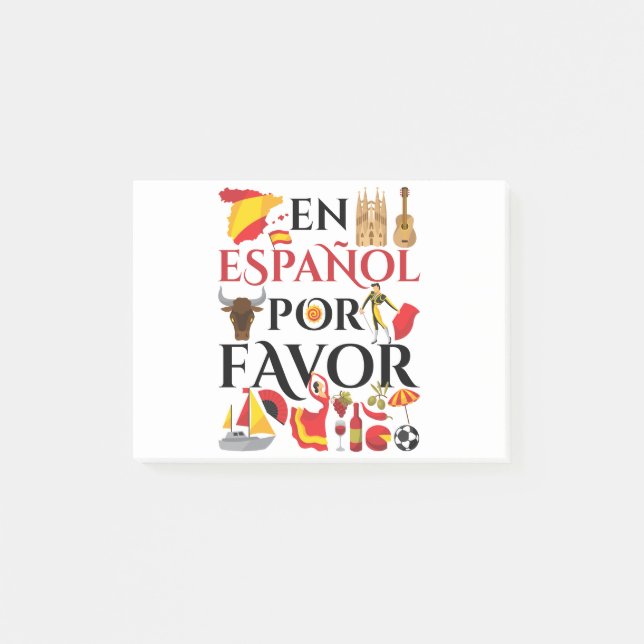 Post-it® Enseignant espagnol en espanol pour favoriser (Devant)
