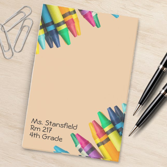 Post-it® Enseignant Étudiant Crayon Élémentaire Classe (tan brown teacher crayon notepad)
