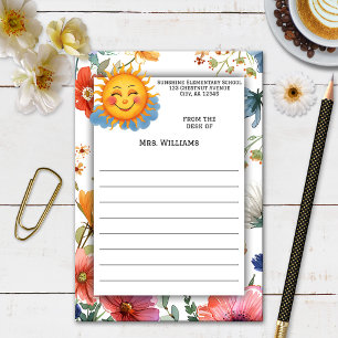 Post-it® Enseignant Fleur sauvage Sunshine Watercolor