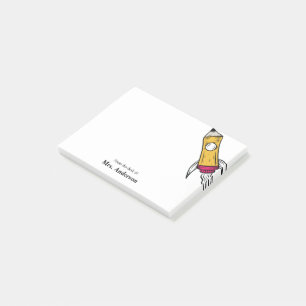Post-it® Enseignant Pencil Spatiale Rocket School