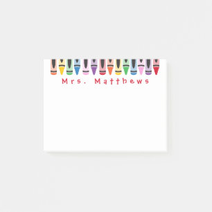 Post-it® Enseignant Retour à l'école Couleur Crayon Cute