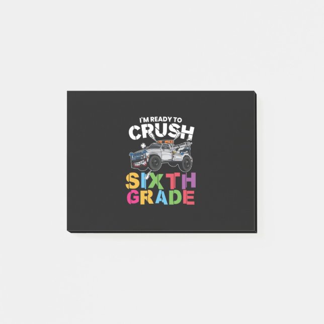 Post-it® Enseignants de 6e année écrasés jusqu'à 6e année (Devant)