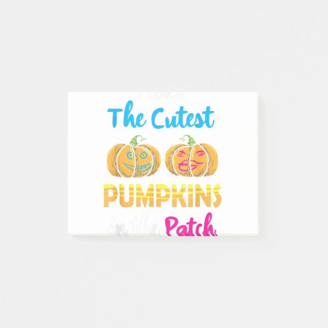 Post-it® Enseigner Les Citrouilles Les Plus Cuttes Dans Le  (Devant)