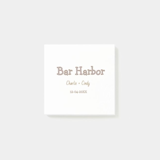Post-it® enterrement de vie de jeune fille à Bar Harbor dem (Devant)