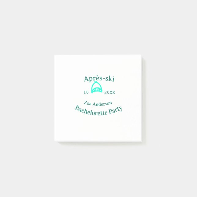 Post-it® enterrement de vie de jeune fille après-ski chapea (Devant)