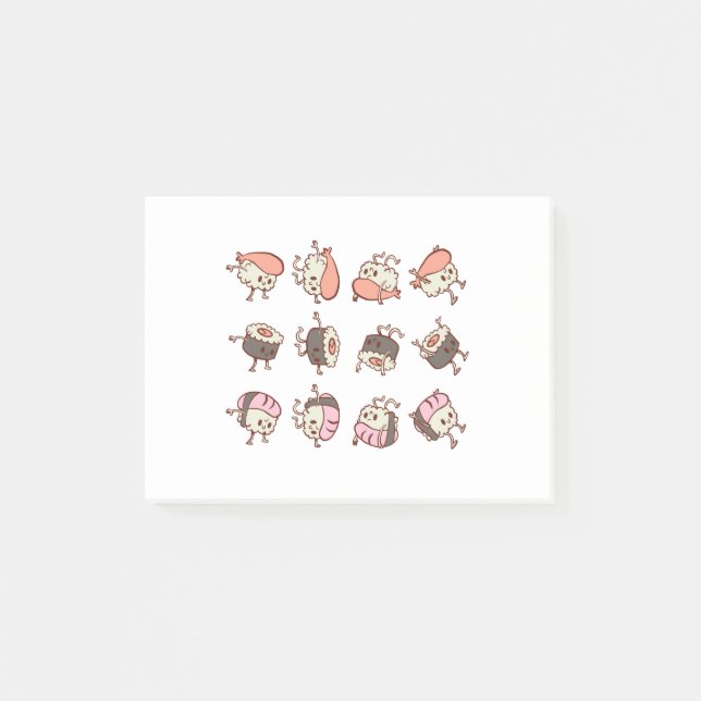 Post-it® Entraînement de sushi en exercice (Devant)
