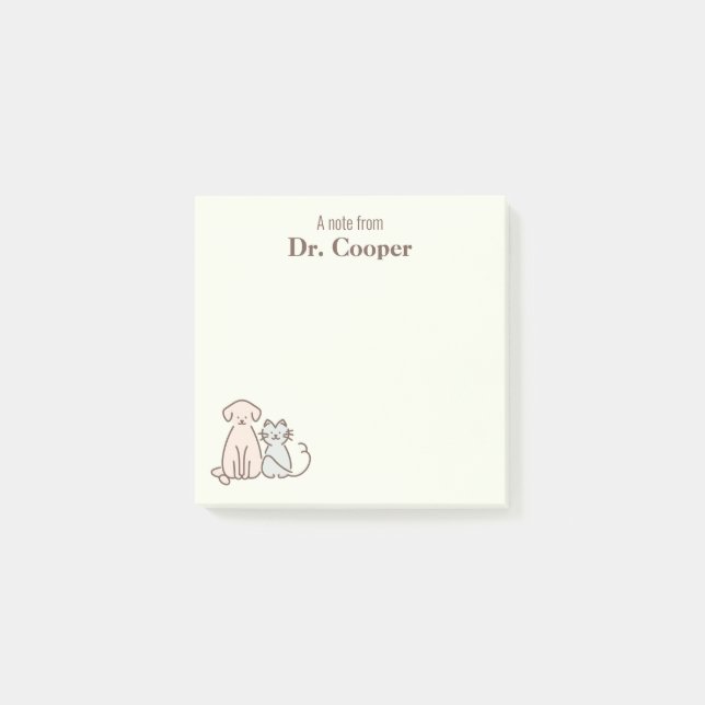 Post-it® Entreprise pour animaux de compagnie personnalisée (Devant)